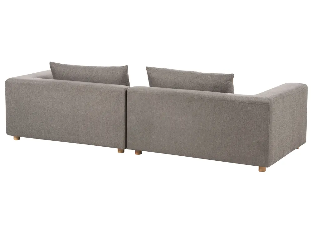 Premium Resina Sintetica Divano 3 posti tessuto marrone LERMON