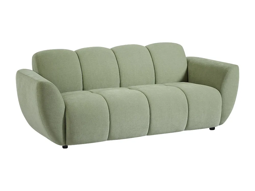 Premium Resina Sintetica Divano 3 posti Tessuto Verde effetto imbottito JULORI
