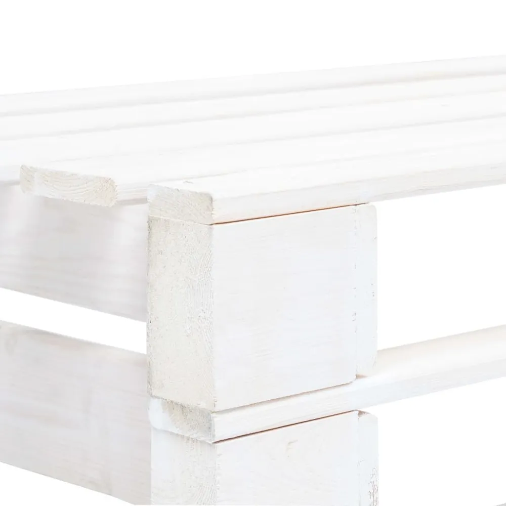 Sedia da Giardino Divano Centrale da Giardino Pallet Legno Pino Impregnato Bianco