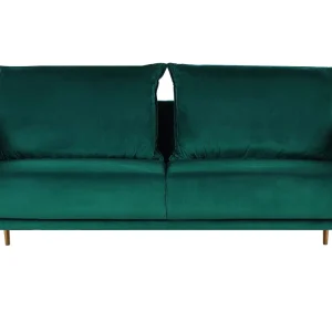 Sedia Pieghevole Divano 3 posti velluto verde smeraldo e oro MAURA