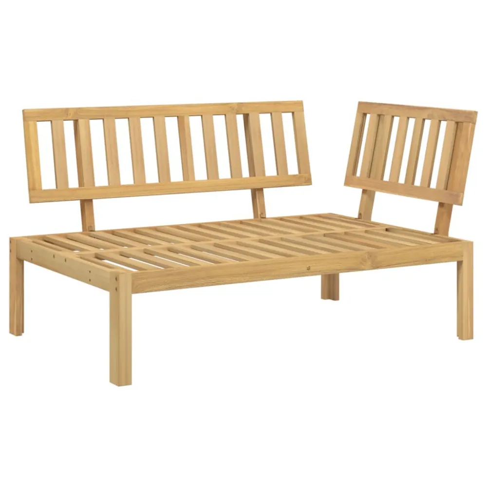 Sedia da Terrazzo Divano Angolare da Giardino Pallet Legno Massello di Acacia
