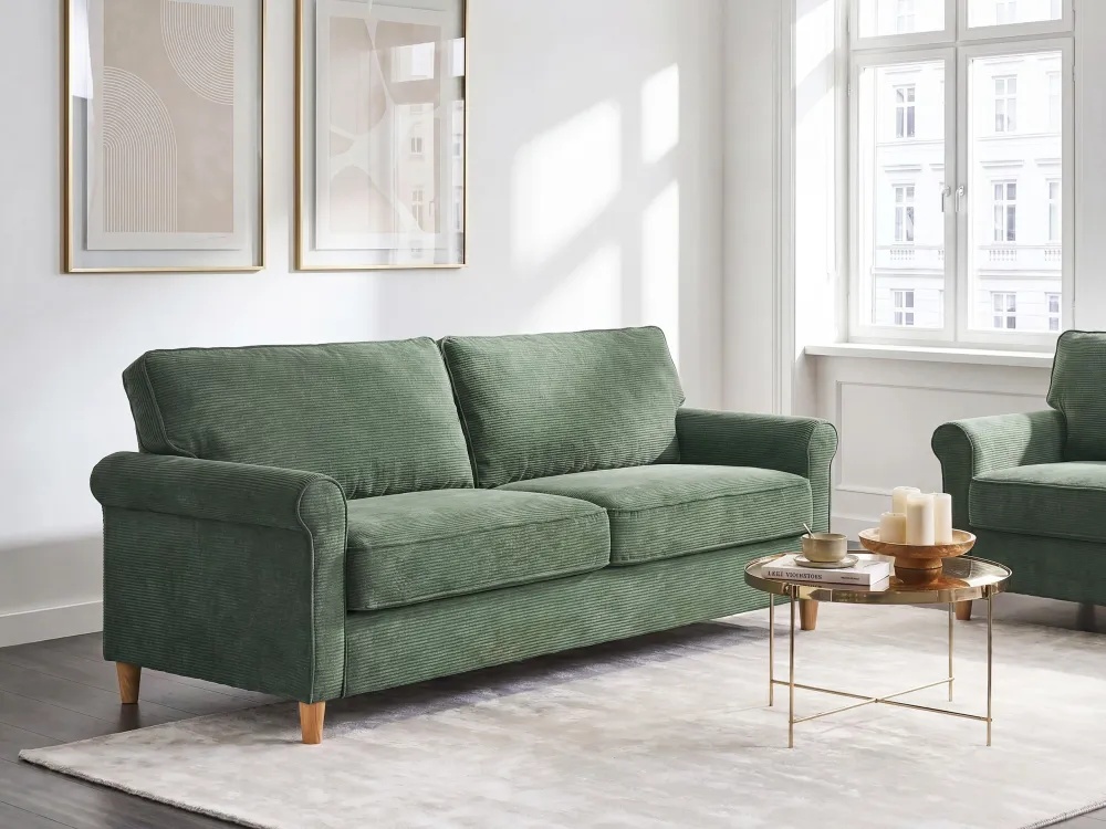 Sedia da Terrazzo Divano 3 posti velluto coste verde cupo RONNEBY