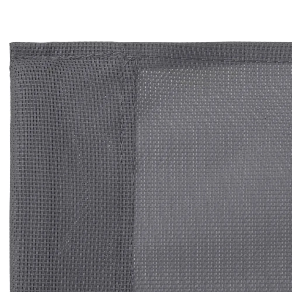 Set Divano da Giardino 4 pz Tessuto e Acciaio Grigio - Impermeabile e UV Resistente