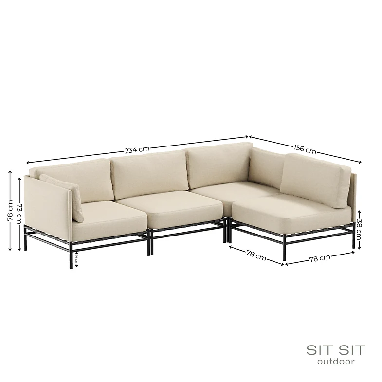 DIVANO "DANDY" 3 + MODULO SINGOLO - 3 colori SIT SIT
