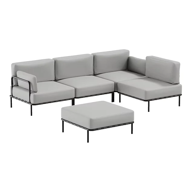 DIVANO "SALVE" 3' + MODULO SINGOLO E PUF - 3 colori SIT SIT