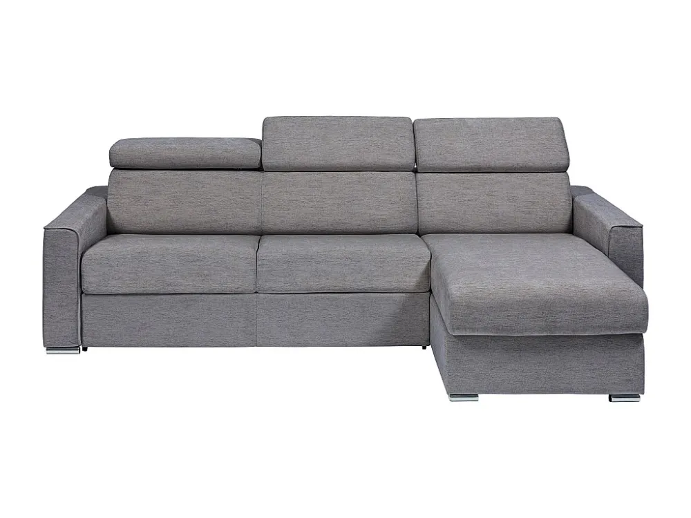 Divano letto angolare ribalta angolo rev. tessuto Grigio Posto letto 160cm sp 14cm VIZIR