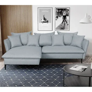 Divano letto angolare Tessuto Grigio azzurrato Angolo sinistra LAZARE di PASCAL MORABITO