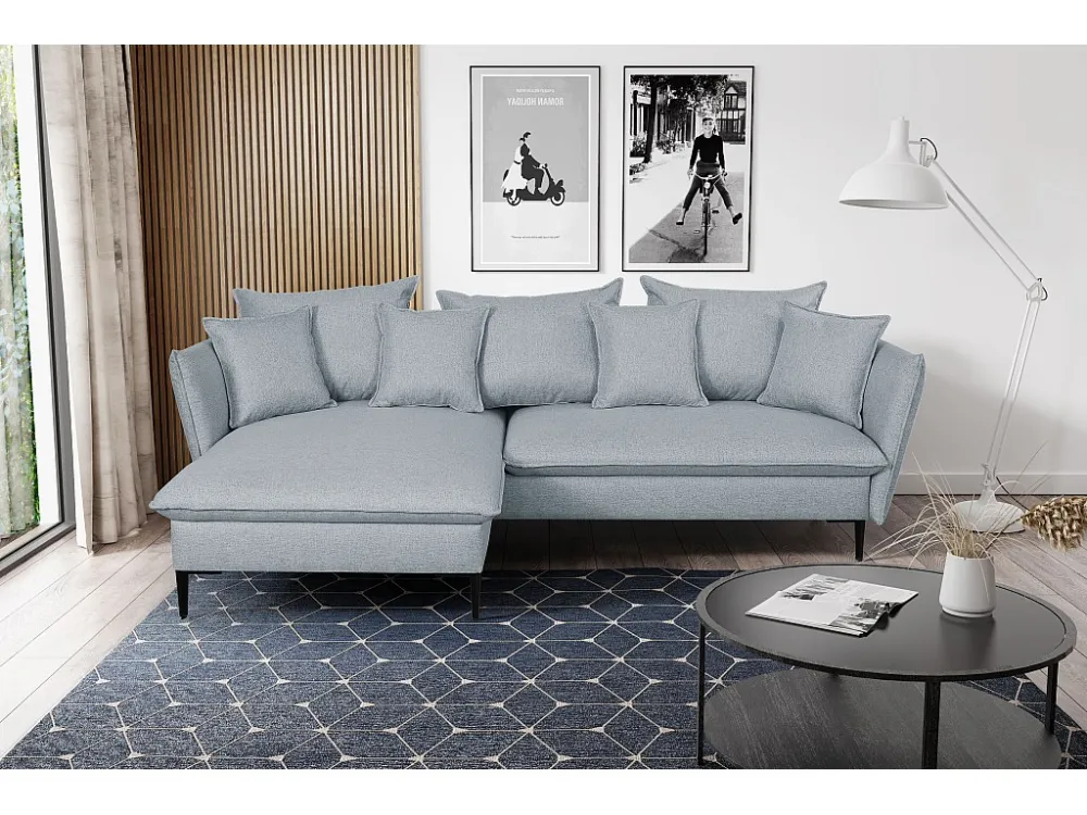Divano letto angolare Tessuto Grigio azzurrato Angolo sinistra LAZARE di PASCAL MORABITO