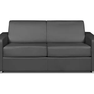 Divano letto 3 posti ribalta Pelle Grigio Posto letto 140 cm Materasso 22 cm CALITO