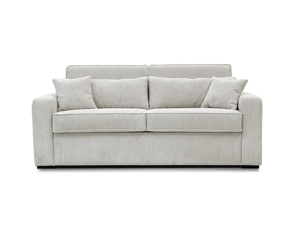 Divano letto 3 posti ribalta Tessuto Panna letto 140 cm materasso 18 cm MONDOVI