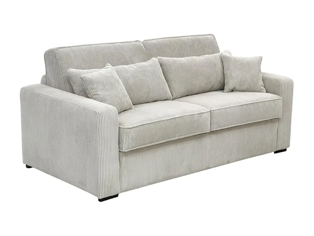 Divano letto 3 posti ribalta Tessuto Panna letto 140 cm materasso 18 cm MONDOVI