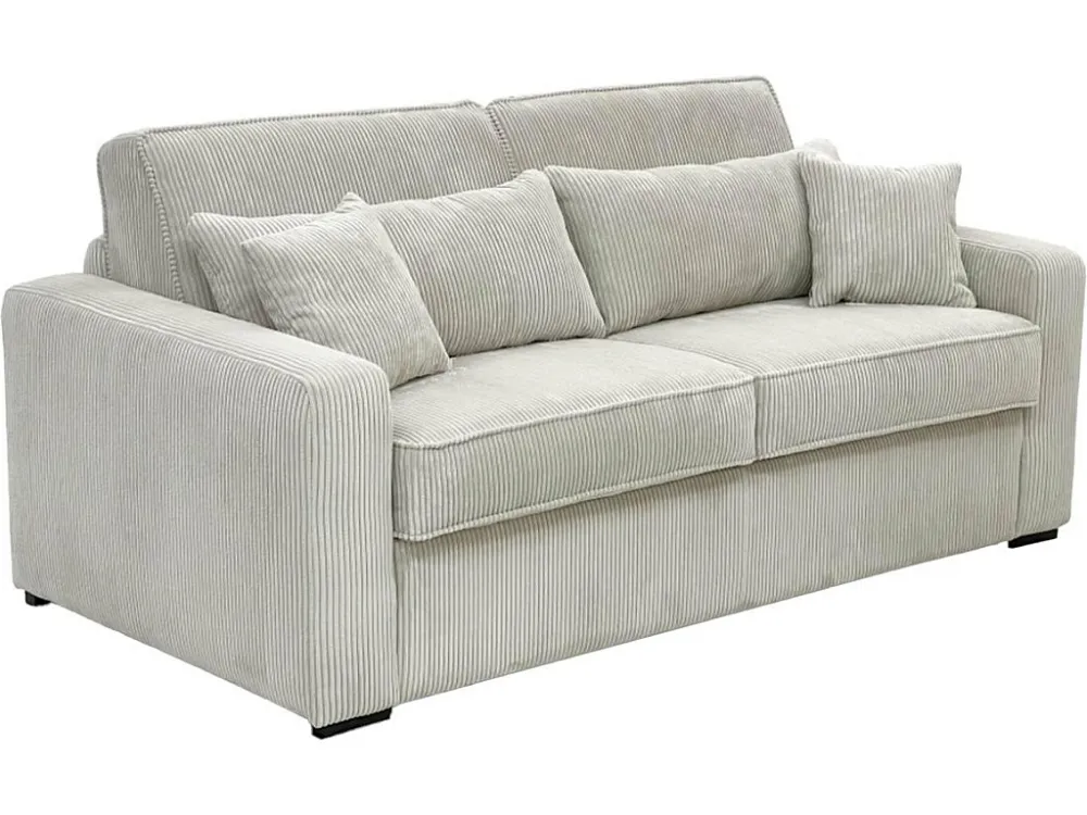 Divano letto 4 posti ribalta Tessuto Panna letto 160 cm materasso 14 cm MONDOVI