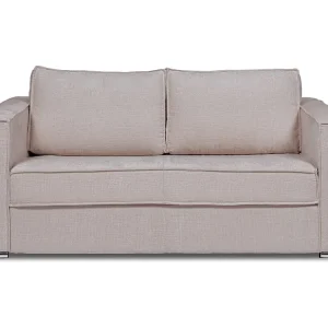 Divano letto 3 posti ribalta Tessuto testurizzato Tortora doghe larghe 22 cm LORETO