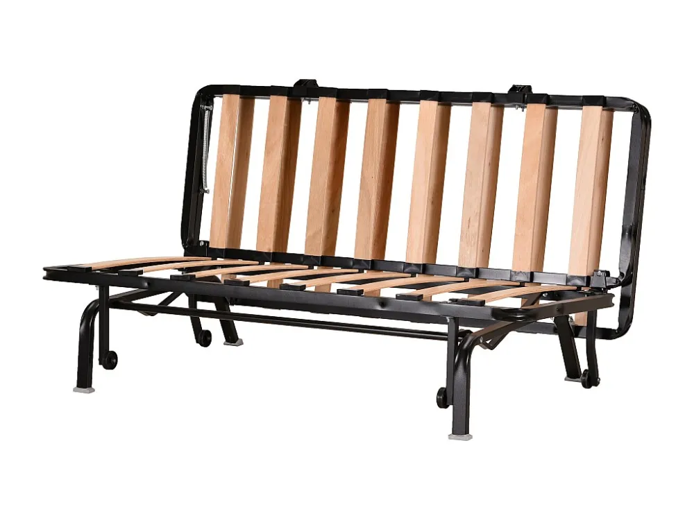 Divano letto BZ Tessuto con chiusura assistita Queen size 160 x 200 cm Nero CANYON II