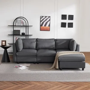 Design moderno, mobili imbottiti, divani, divani tre posti, divani lounge, divani angolari con poggiapiedi, divani angolari L