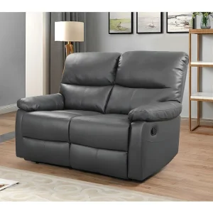 Divano reclinabile "Lincoln" - 147 x 89 x 103 cm - 2 posti sedere - Grigio Habitat et jardin
