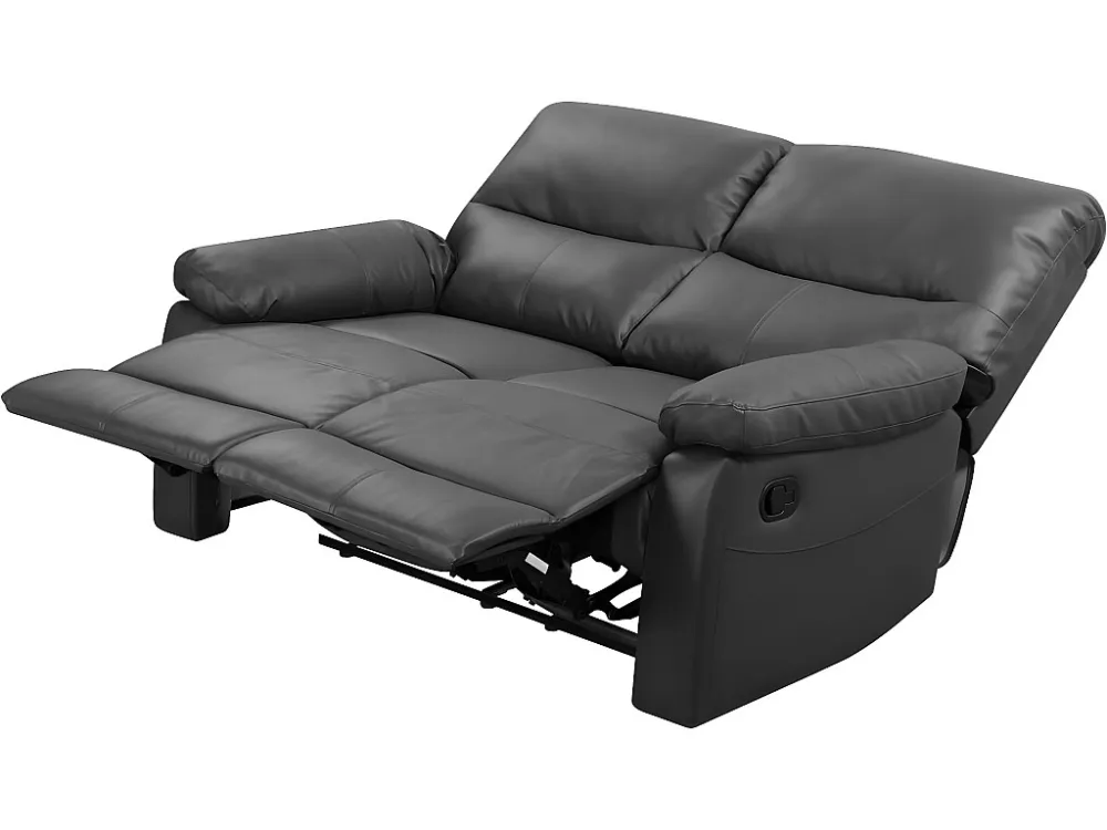 Divano reclinabile "Lincoln" - 147 x 89 x 103 cm - 2 posti sedere - Grigio Habitat et jardin