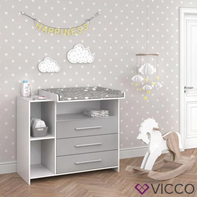 VICCO Cassettone con fasciatoio Scaffale con fasciatoio Mobile per bebè