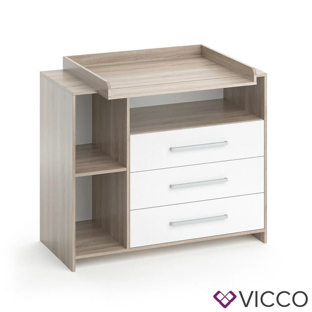 VICCO Cassettone con fasciatoio Scaffale con fasciatoio Mobile per bebè