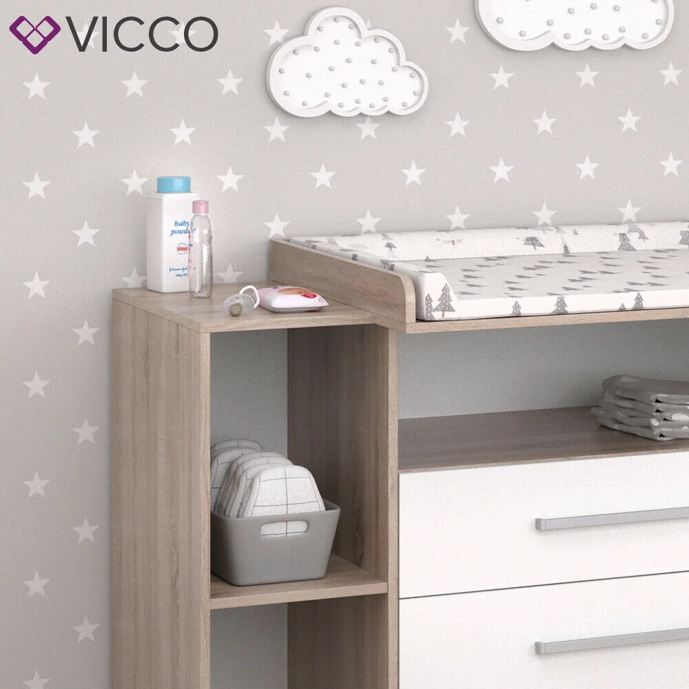 VICCO Cassettone con fasciatoio Scaffale con fasciatoio Mobile per bebè