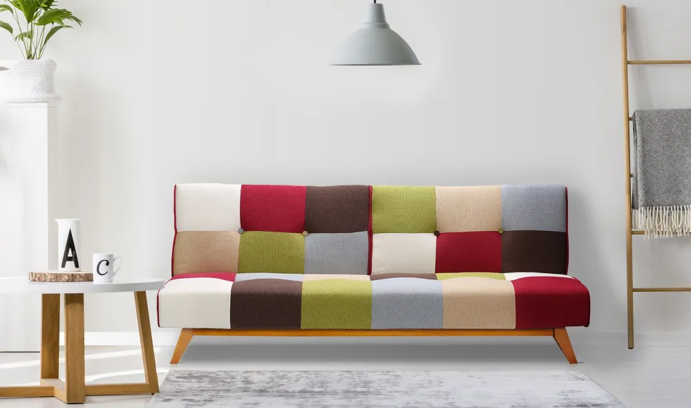 Divano convertibile scandinavo multicolore Yazu
