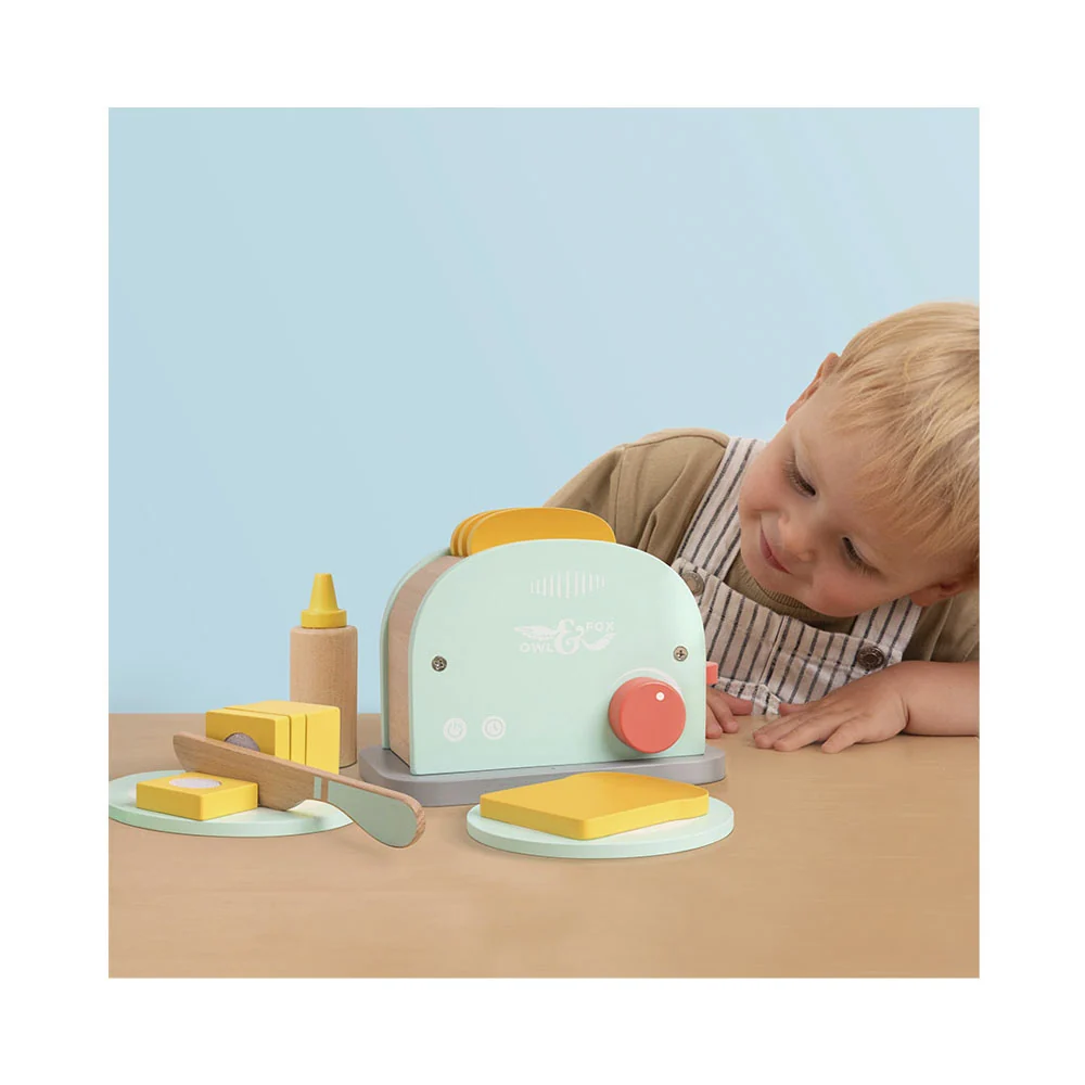 Owl & Fox Children's Room Wood Toaster Set FSC