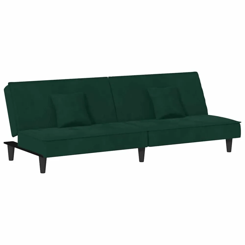 Ergonomico Regolabile Divano Letto Verde Fosco Velluto