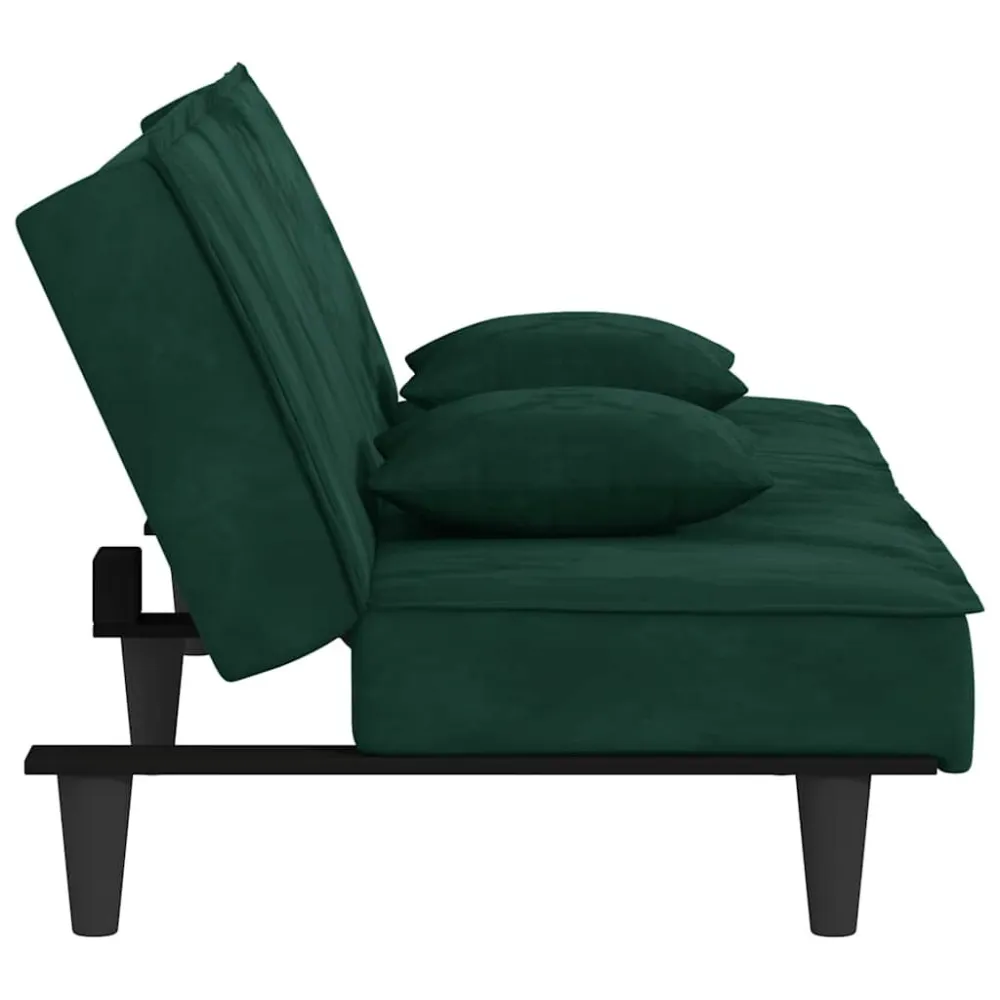 Ergonomico Regolabile Divano Letto Verde Fosco Velluto