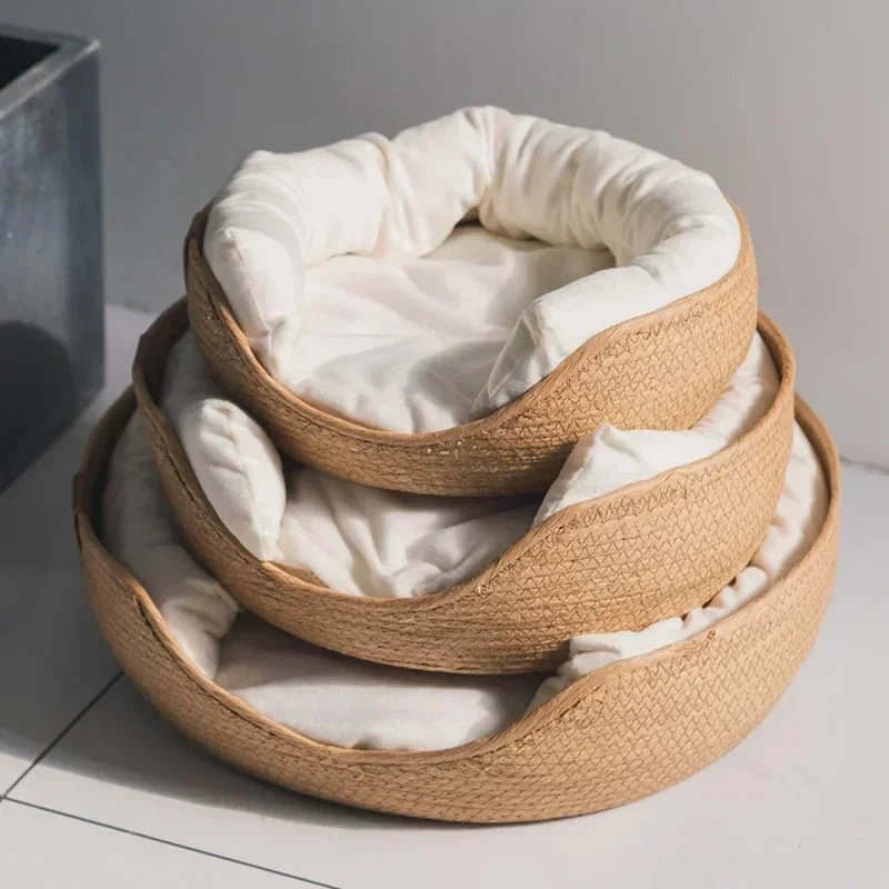 BAMBOONEST – Divano per gatti ecologico con design cotone traspirante Cozey Maison