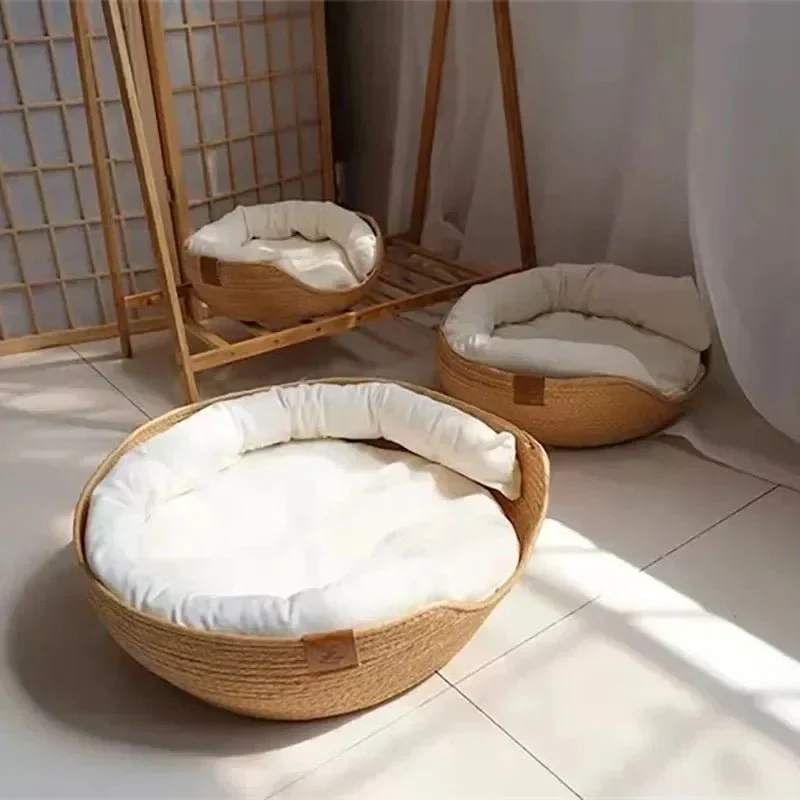 BAMBOONEST – Divano per gatti ecologico con design cotone traspirante Cozey Maison