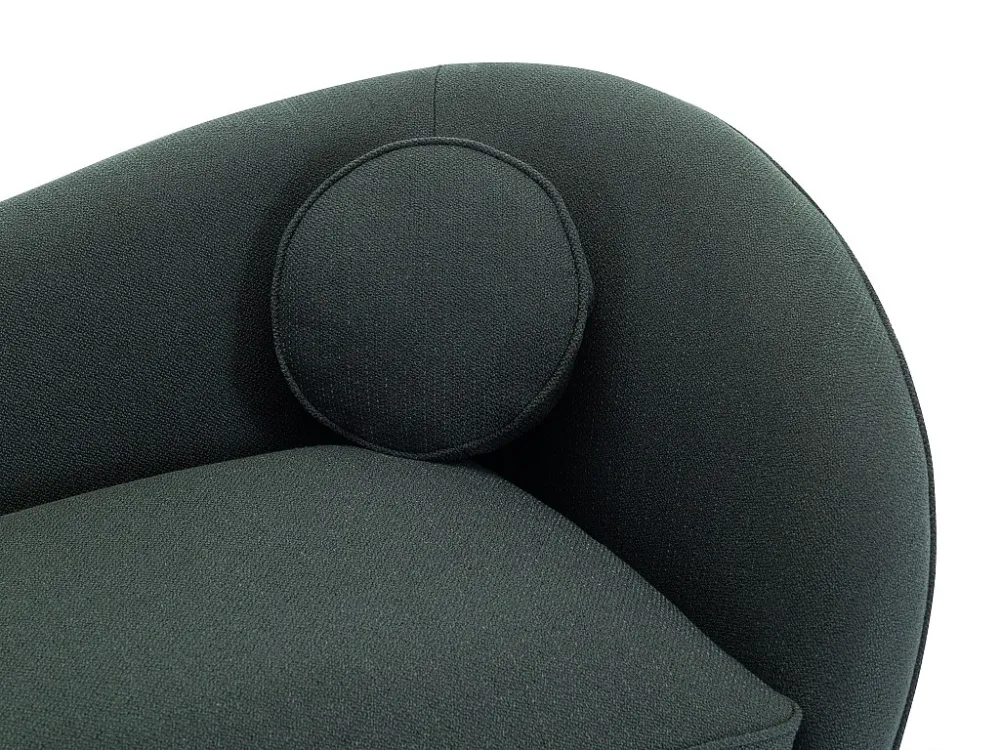 Acciaio HSS-G Divano 2 posti Tessuto testurizzato Verde stile art déco ORMARA