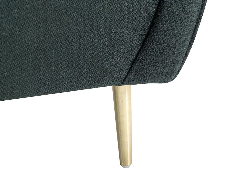 Acciaio HSS-G Divano 2 posti Tessuto testurizzato Verde stile art déco ORMARA