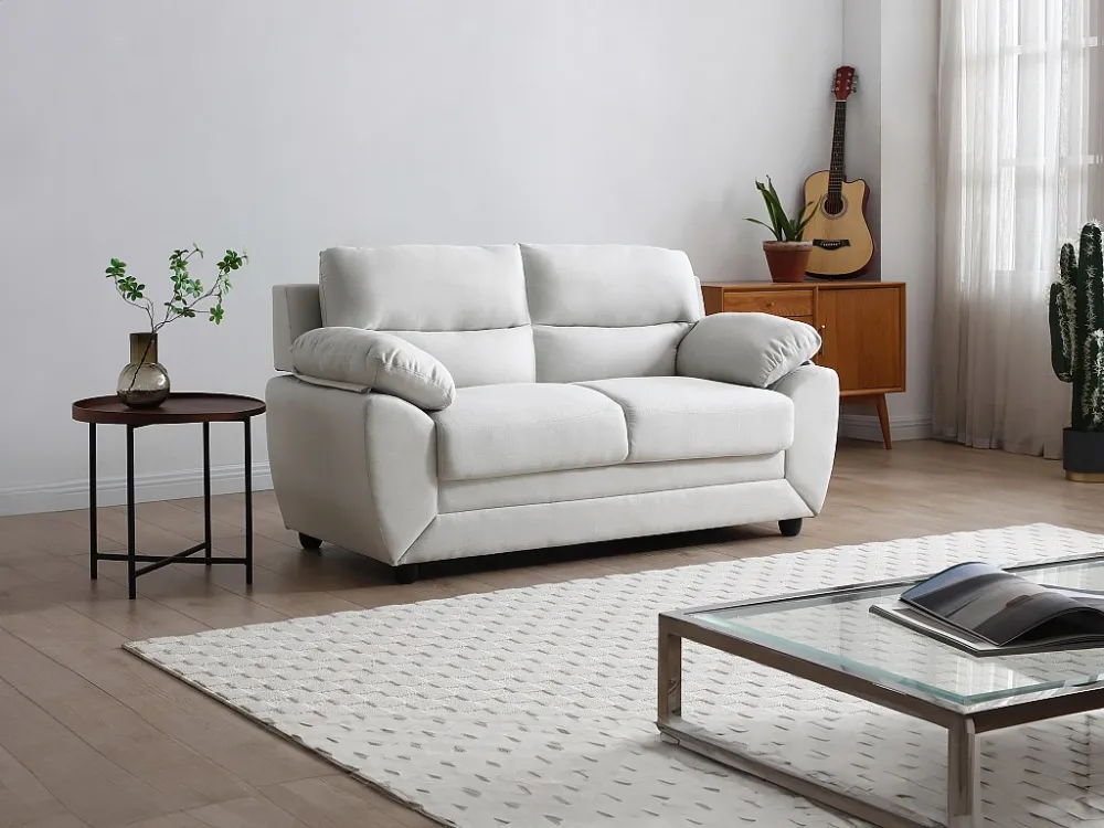 Divano fisso 2 posti Tessuto colore Sabbia stile moderno MANOA