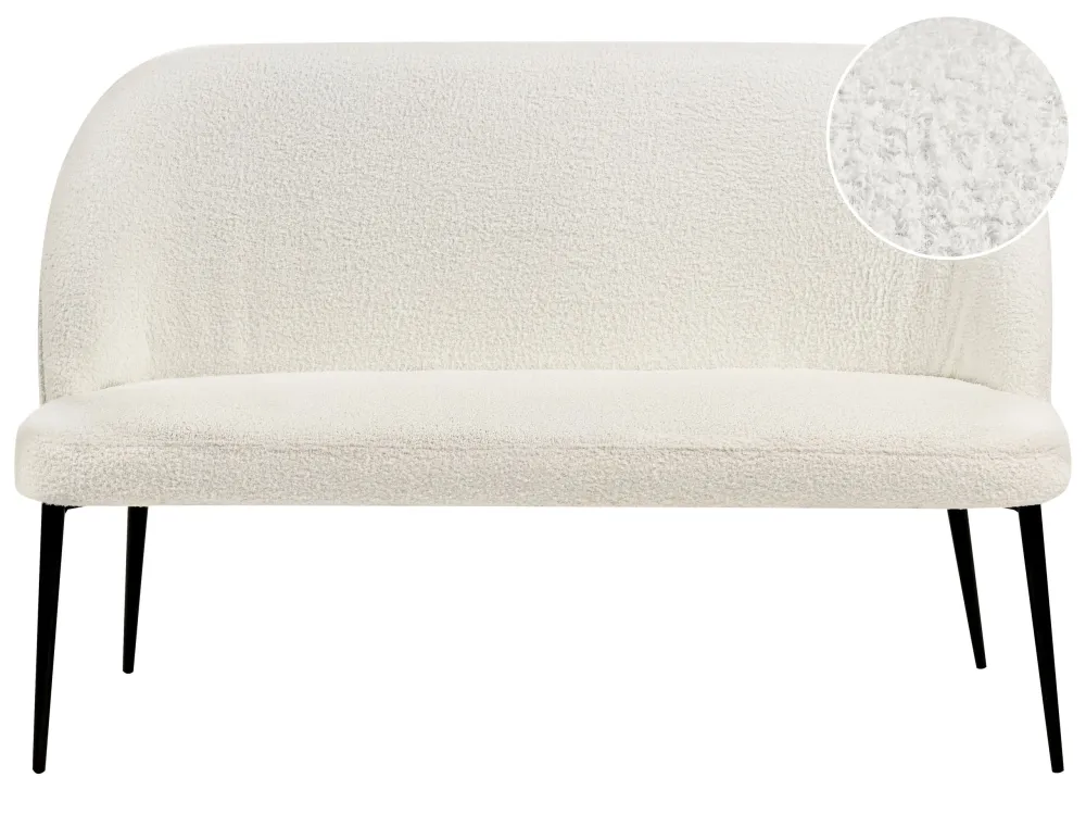 Divano 2 posti bouclé bianco OSBY HSS-E | Alta Resistenza