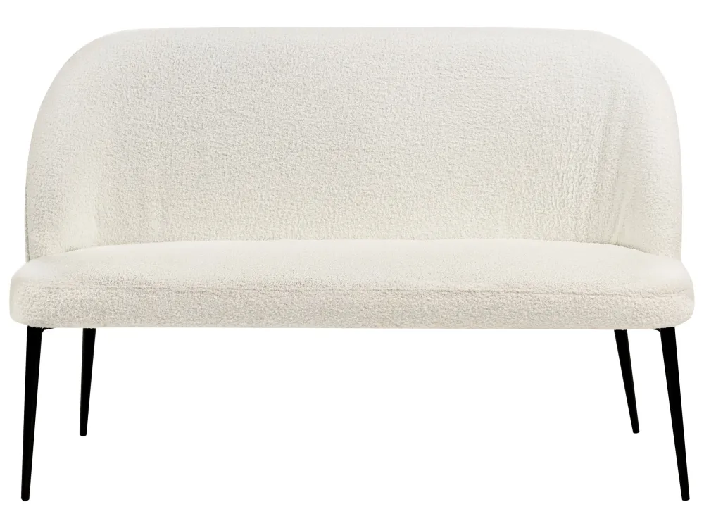 Divano 2 posti bouclé bianco OSBY HSS-E | Alta Resistenza