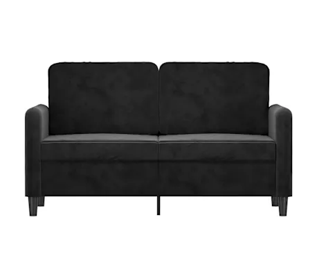 Divano 2 Posti Nero 120 cm Velluto