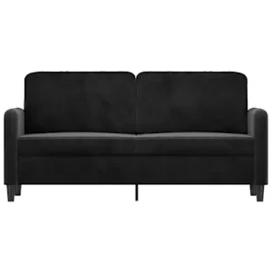 Divano 2 Posti Nero 140 cm Velluto