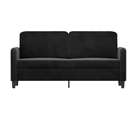 Divano 2 Posti Nero 140 cm Velluto