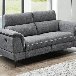 Maschio per Filettatura Macchina Divano relax elettrico 2 posti Tessuto Antracite MACARI