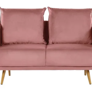 Maschio per Rettifica Divano 2 posti velluto rosa e oro MAURA