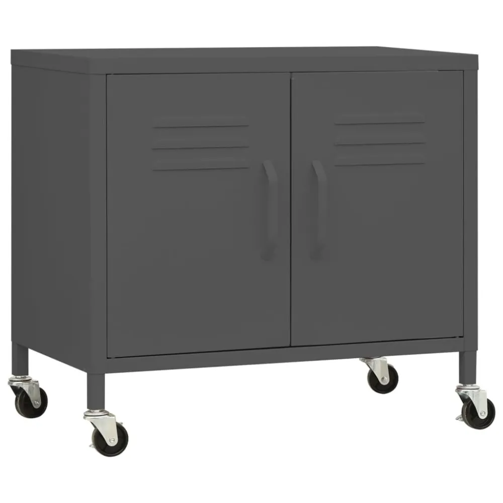 Armadietto Antracite 60x35x56 cm Acciaio