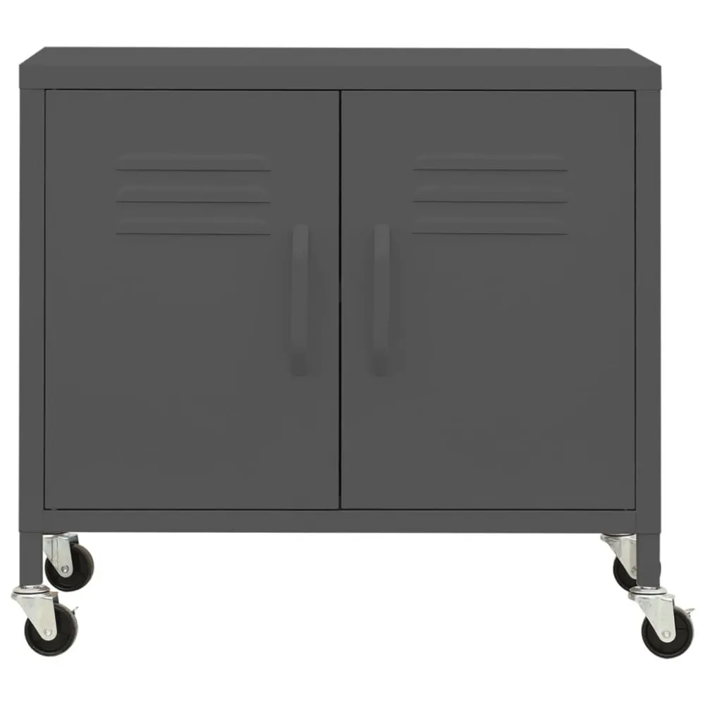 Armadietto Antracite 60x35x56 cm Acciaio