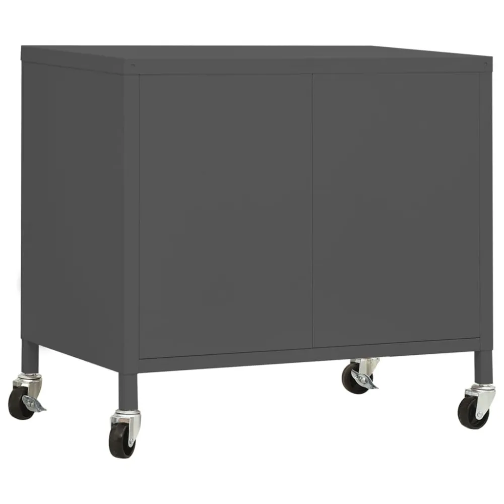 Armadietto Antracite 60x35x56 cm Acciaio