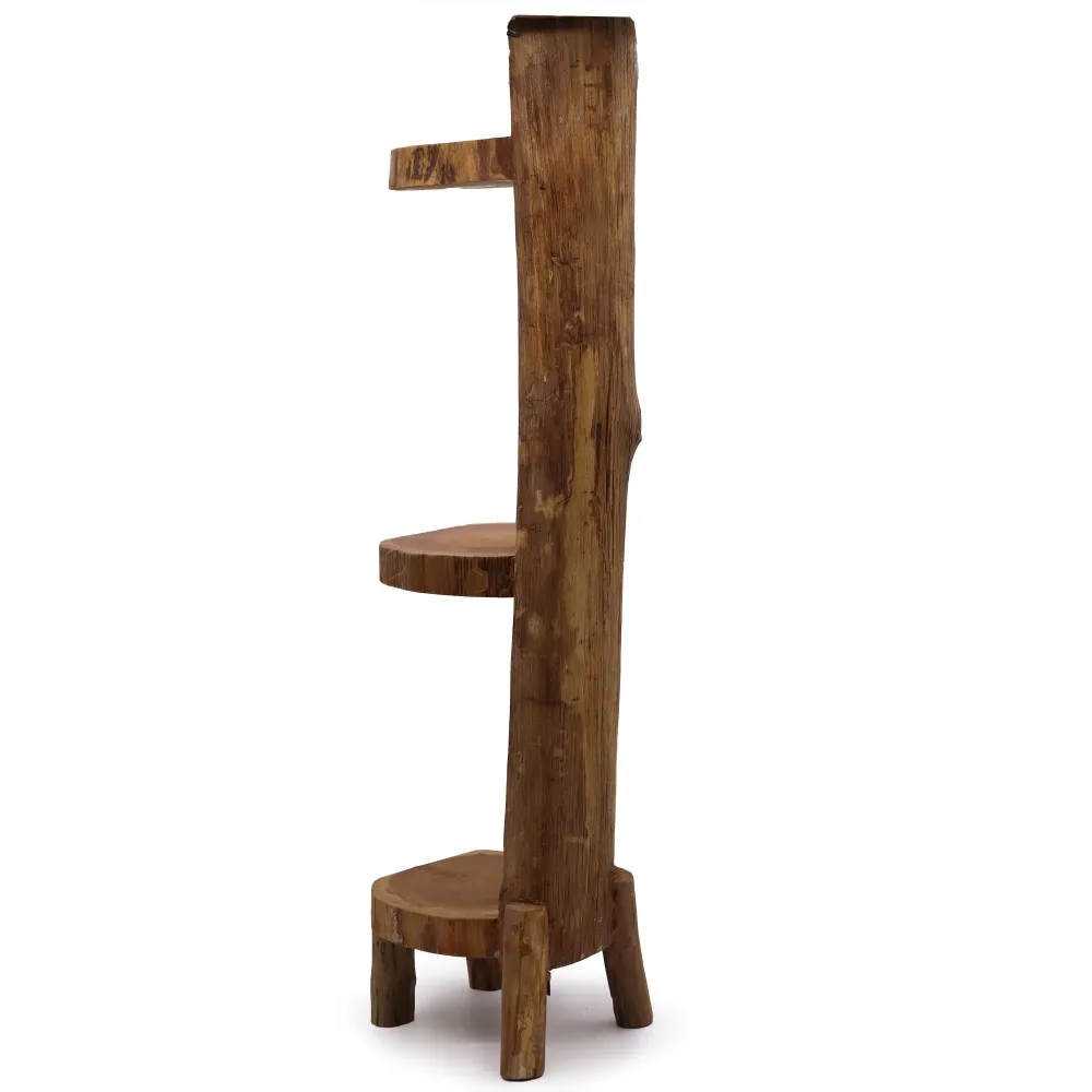 Mensola espositiva legno di teak 3 ripiani 100cm