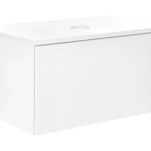 Armadietto da bagno bianco 80 x 52 cm ALZIRA