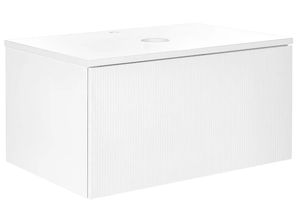 Armadietto da bagno bianco 80 x 52 cm ALZIRA