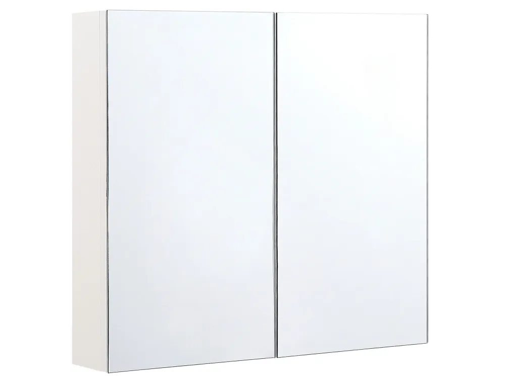 Armadietto da bagno con specchio 80 x 70 cm NAVARRA