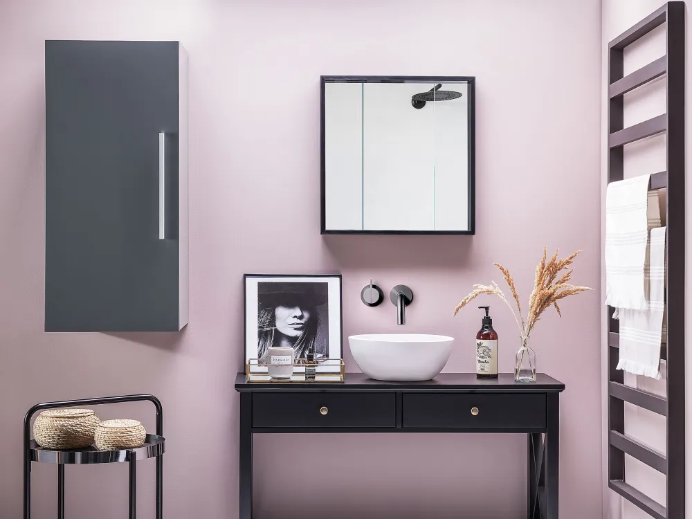 Armadietto da bagno laterale verticale grigio BILBAO