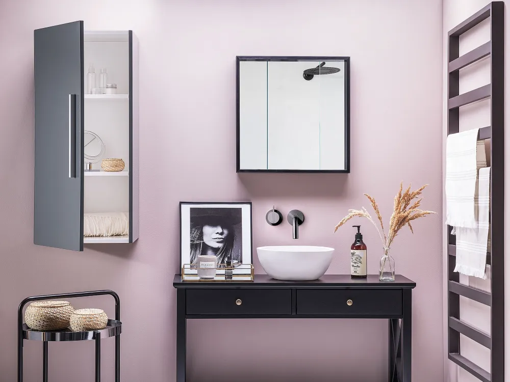 Armadietto da bagno laterale verticale grigio BILBAO