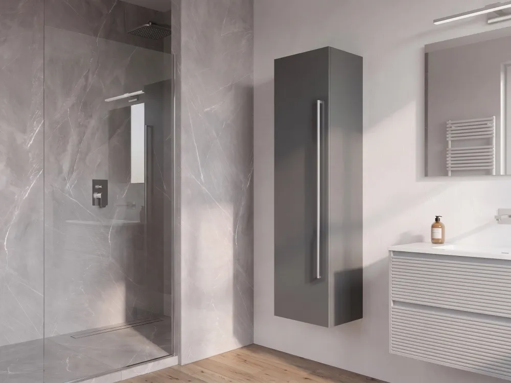 Armadietto da bagno laterale verticale grigio MATARO